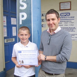 Lee Burgess from Amberley ridge school and Tom Davis from the RSPCA